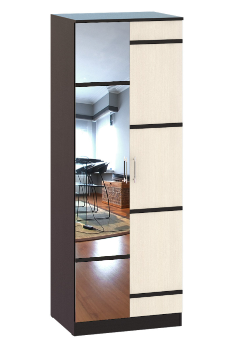 Шкафы распашные, Шкаф 2-х дверный комбинированный Сакура