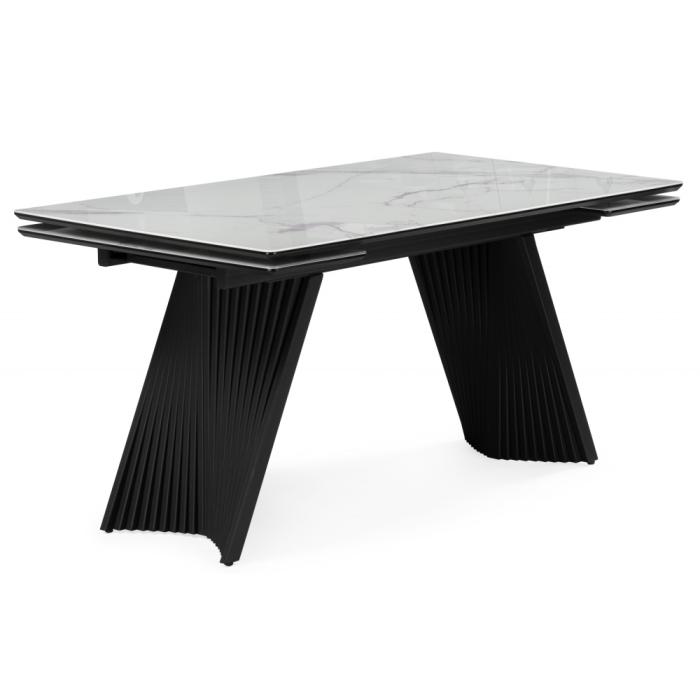 Обеденные столы, Стеклянный стол Вейв 140(200)х80