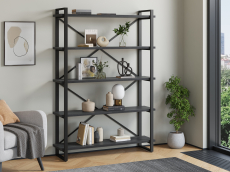 Стеллажи, Стеллаж Айсберг Лофт 120х182-2 черный