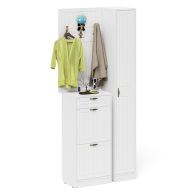 Прихожие, Тумба для обуви высокая с вешалкой и пеналом П-6 № 24 МДФ фрезеровка прованс