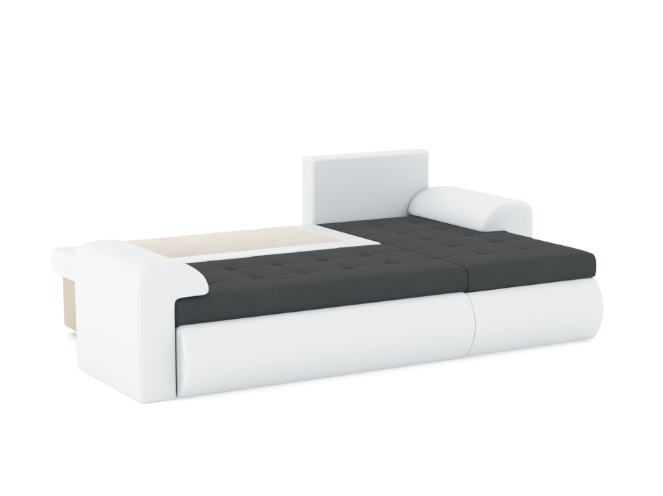 Диваны угловые в гостиную, Диван-кровать угловой Кормак с подлокотниками, велюр+кож.зам.