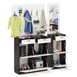 Прихожая П-6 № 6 МДФ фрезеровка ромб