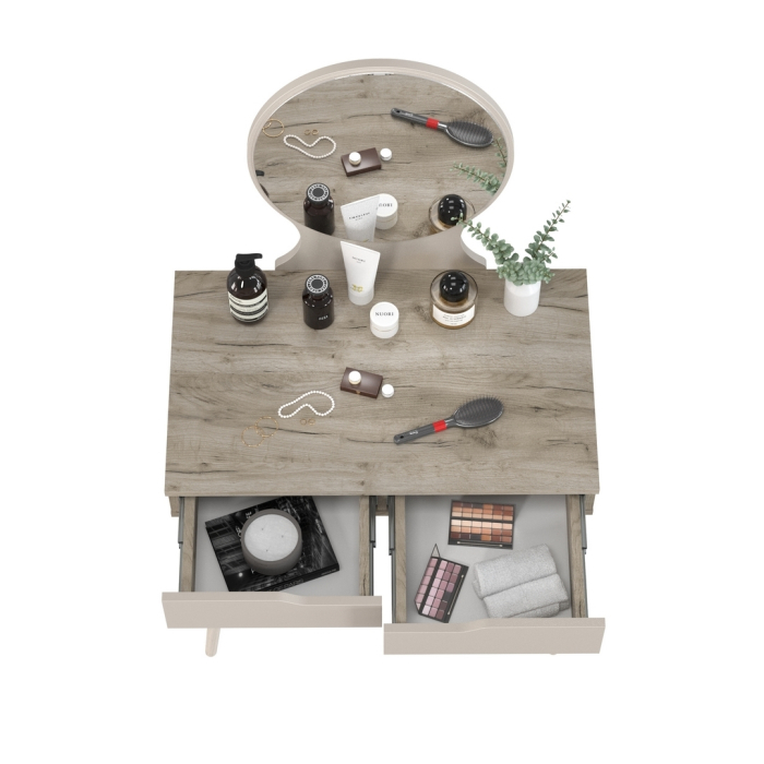 С зеркалом, Трюмо для спальни Тр 4-25915