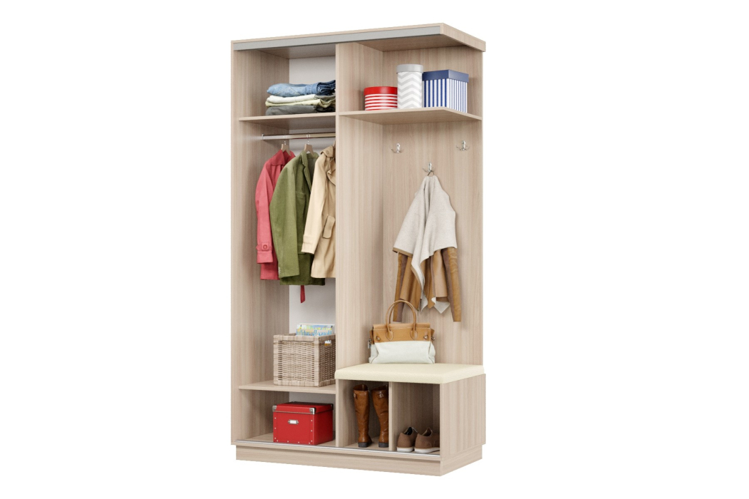 Прихожие, Прихожая Премьер 02 Лайт Мини 11 Правая Мягкая