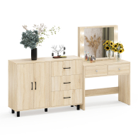 С зеркалом, Комод 123-1204 и косметический столик с подсветкой СТ-5