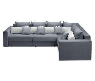 Диван угловой Мэдисон Лонг со спальным местом, микровелюр