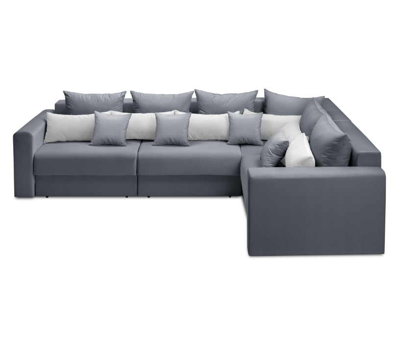 Диваны угловые в гостиную, Диван угловой Мэдисон Лонг со спальным местом, микровелюр