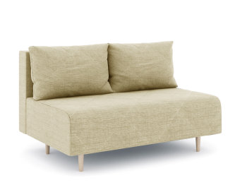 Диван прямой нераскладной Милли мини 2-х  местный без подлокотников, рогожка