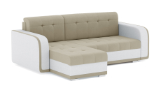 Диваны угловые в гостиную, Диван-кровать угловой Генри еврокнижка, велюр+кож.зам