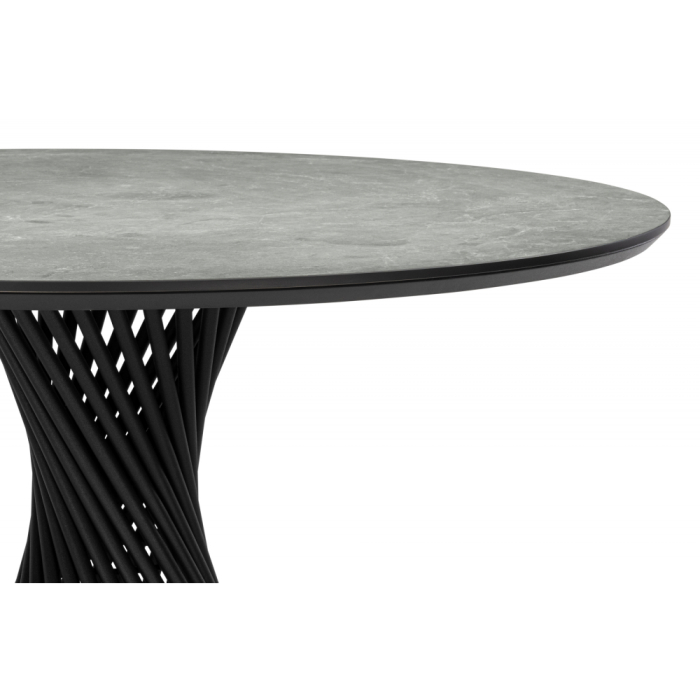 Обеденные столы, Керамический стол Вивиен 110 (чёрная нога)