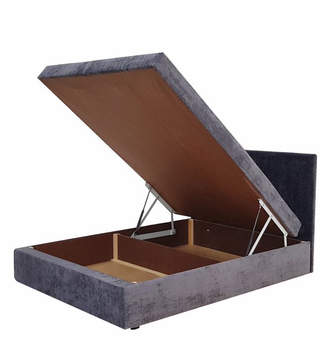 Кровати с мягким изголовьем, Кровать АТЛАНТА 140 с мягким изголовьем, с подъемным механизмом ,велюр