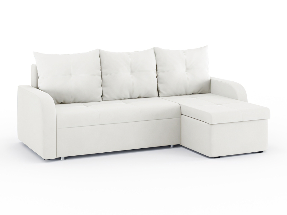 Диваны угловые в гостиную, Диван-кровать угловой Мини Люкс трехсекционная еврокнижка, велюр