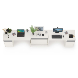 Рабочие столы для двоих детей и комод Торонто № 09