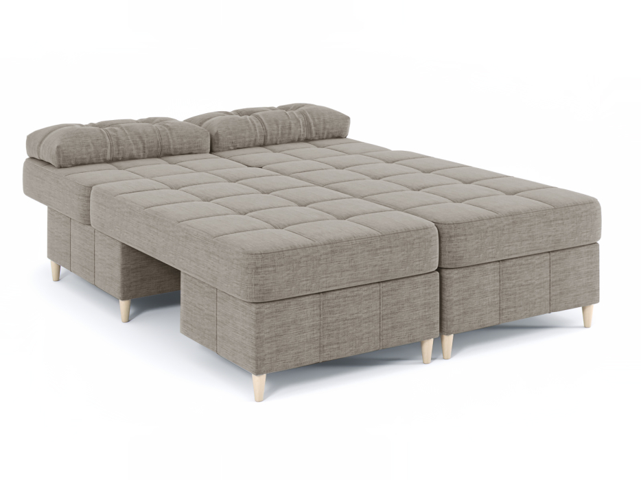 Диваны угловые в гостиную, Диван-кровать угловой Оливер Люкс 2 еврокнижка-трансформер, рогожка Люкс