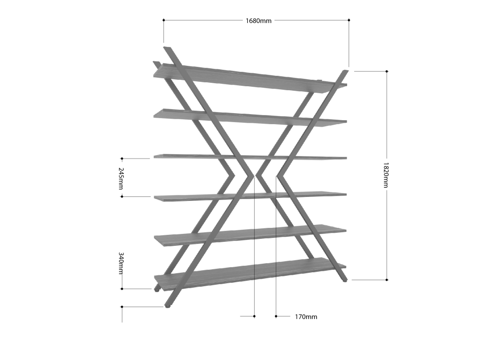 Стеллажи, Стеллаж Айсберг Лофт ИКС белый