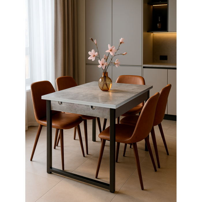 Обеденные столы, Стол деревянный Форли (черный матовый)