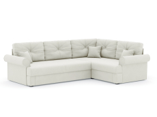 Диваны угловые в гостиную, Диван-кровать угловой Мирта дельфин, велюр