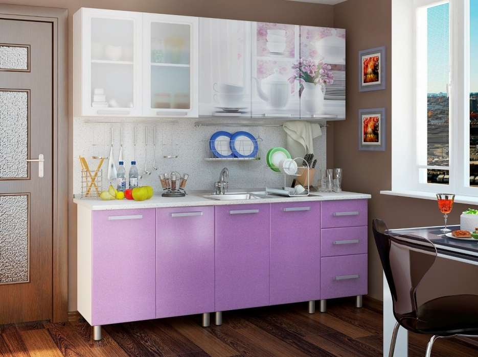 Кухонные гарнитуры, Кухня готовое решение Акварель Люкс 2,0