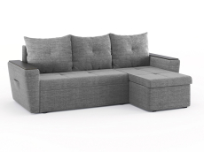 Диваны угловые в гостиную, Диван-кровать угловой Дубай Майами еврокнижка трехсекционная, рогожка Люкс