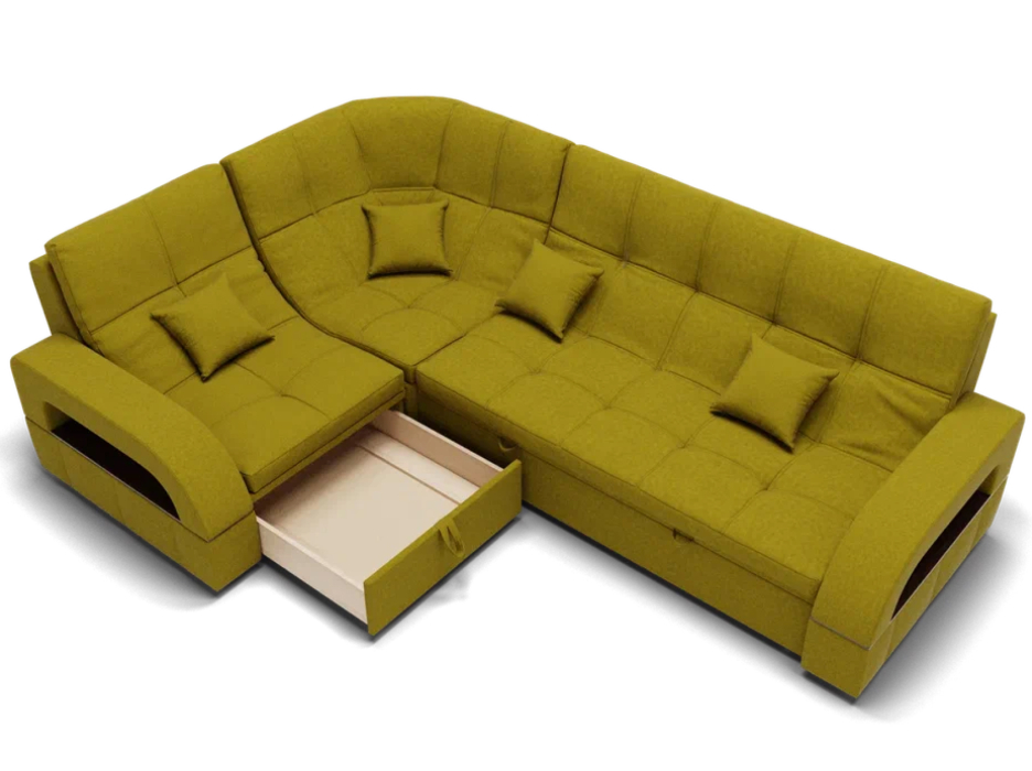 Диваны угловые в гостиную, Модульный диван Майами-3,микровелюр,антивандальная и водостойкая ткань,венеция