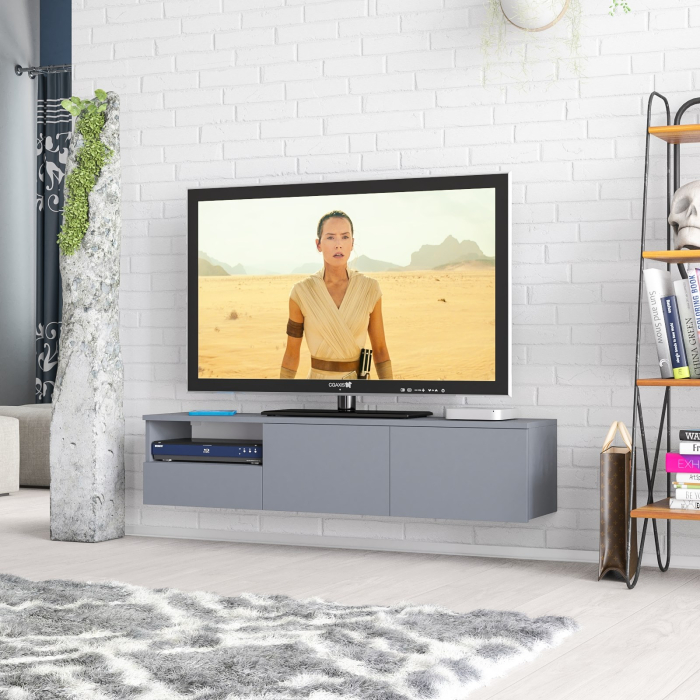 ТВ-тумбы, ТВ-тумба для телевизора подвесная выдвижной ящик и дверки Сити-10