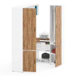 Два пенала серии Лидер-8 МД 22Б и МД 21Б и компьютерный рабочий стол с полкой для книг