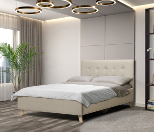 Кровать с мягкий изголовьем Адель 1,2, микровелюр