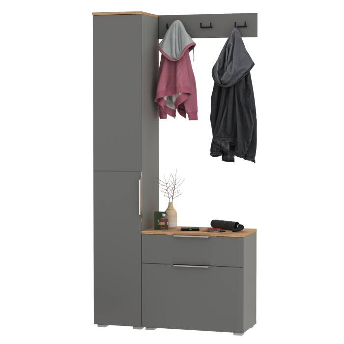 Прихожие, Обувница с вешалкой для верхней одежды и пеналом Октава.