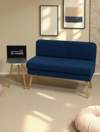 Диван кушетка с ящиком Эда, велюр