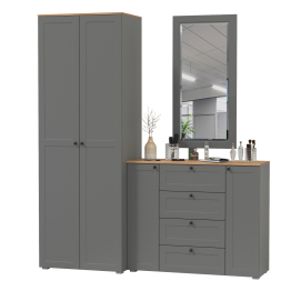 Комод с зеркалом и шкафом для прихожей Остин