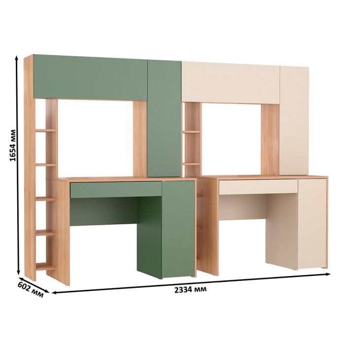 Прямые компьютерные столы, Комплект из рабочих столов Mobi Комфорт 12.71