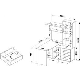Компьютерный стол КСТ-14П правый