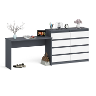 Домашние кабинеты, Комод Мори МК1200 на 8-мь выдвижных ящиков и Мори стол письменный 1200