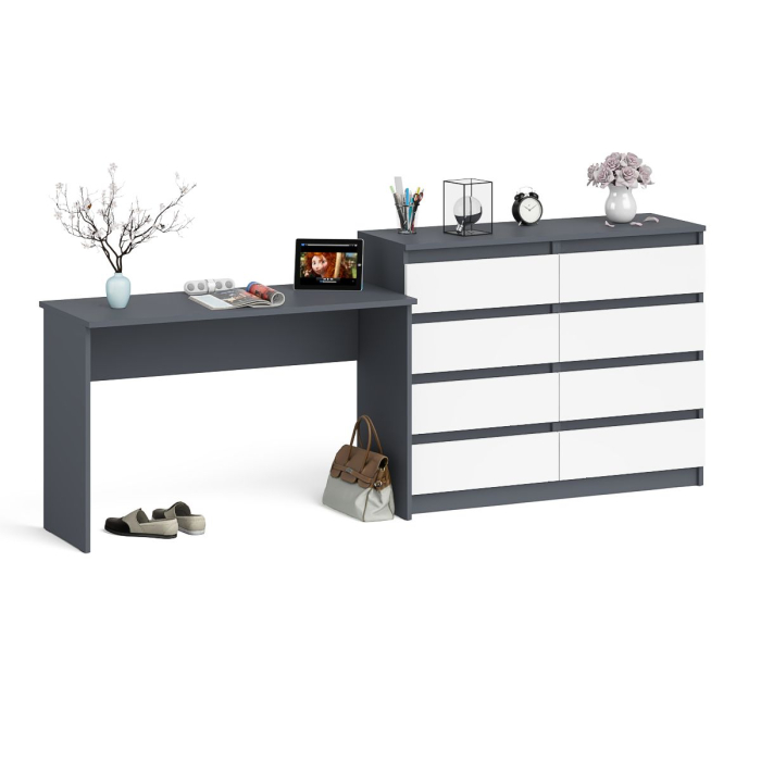 Домашние кабинеты, Комод Мори МК1200 на 8-мь выдвижных ящиков и Мори стол письменный 1200