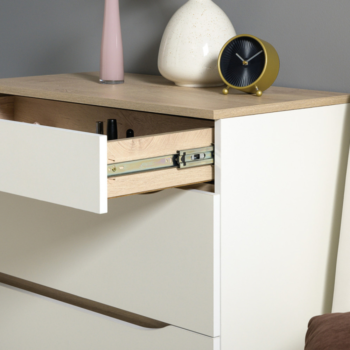 Комоды, Тумба с комодом Муссон белый/дуб эндгрейн элегантный