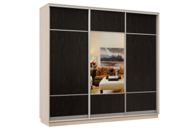 Шкаф-купе Премьер Лайт 59 (08;05;08) трехдверный