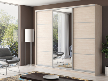 Шкаф купе 3-х дверный Айсберг 270+зеркало 