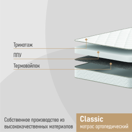 Матрас ортопедический Classic 90х200
