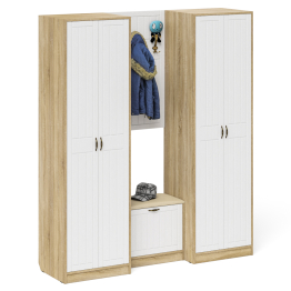 Модульная мебель для прихожей П-6 № 9 МДФ фрезеровка прованс