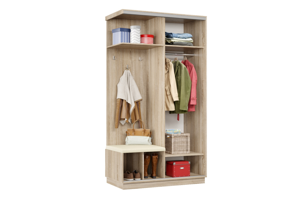 Прихожие, Прихожая Премьер 04 Лайт 11 Левая Мягкая