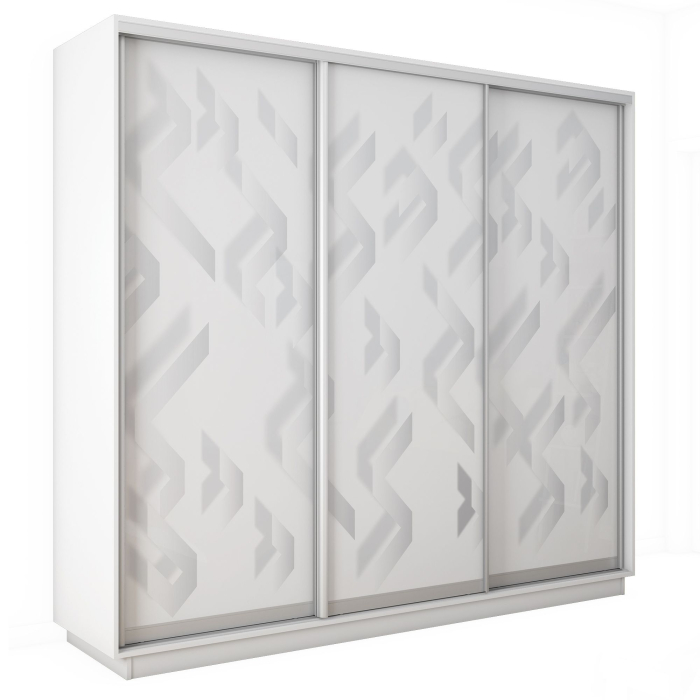 Шкафы-купе 3-х дверные, Шкаф-купе Экспресс 3-х дверный Фотопечать Ленты Стекла 180х60х220