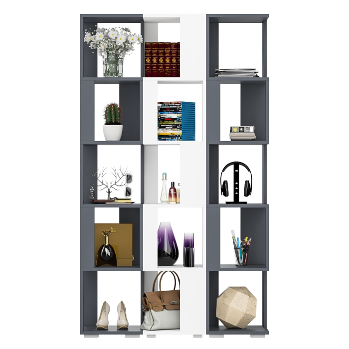 Стеллажи, Комплект их 3-х открытых стеллажей.