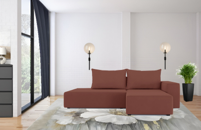 Диван-кровать угловой Кензо еврокнижка, велюр