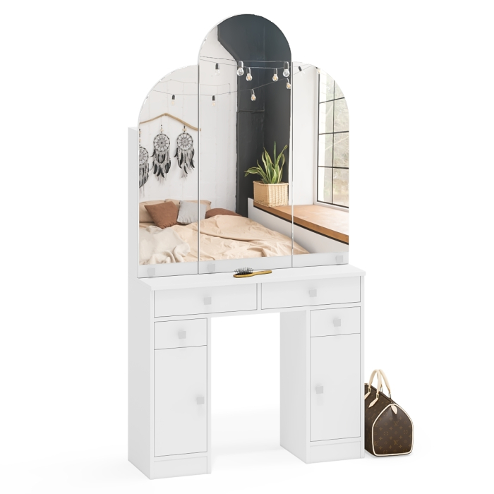 С зеркалом, Туалетный столик Трельяж МД №2