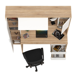 Домашний офис Mobi Комфорт 12.95N с компьютерным креслом 103 чёрного цвета