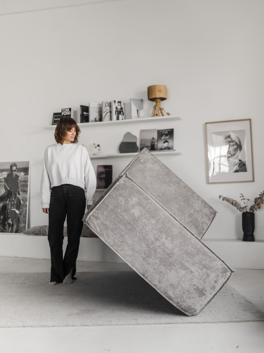 Бескаркасная мебель, Бескаркасная оттоманка Клайд,плюше