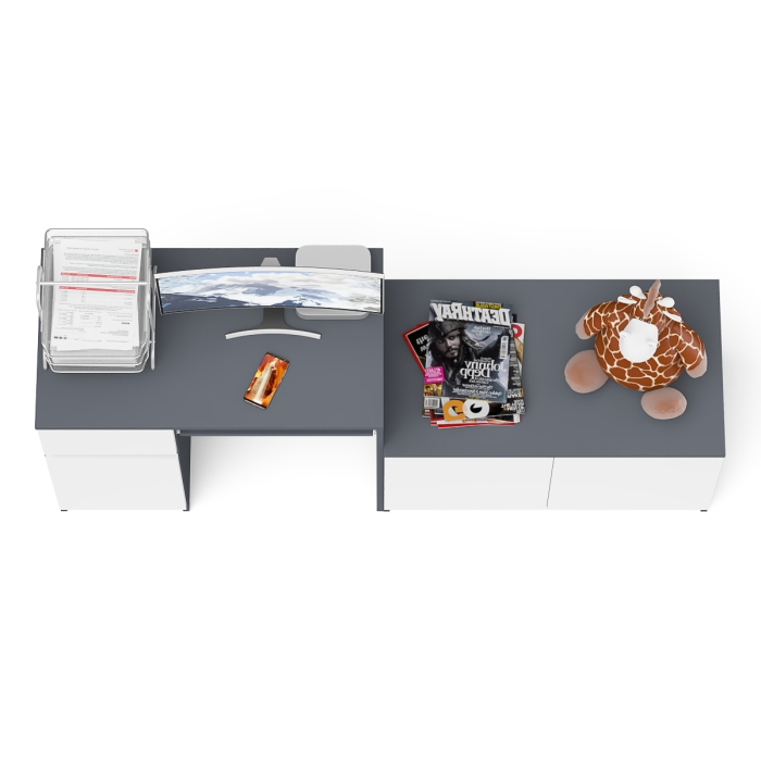 Прямые компьютерные столы, Компьютерный стол ящик и дверка Мори МС-1 левый с широкой тумбой 900