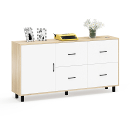 Комод широкий с дверкой и ящиками РВК 125-1704