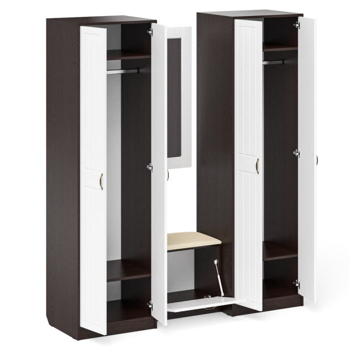 Прихожие, Прихожая П-6 компоновка № 8 МДФ фрезеровка прованс