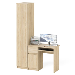 Стол компьютерный МС-1 левый с пеналом Мори 400